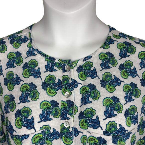 FIG & FLOWER Womens Size Large L Floral 3/4‎ Sleeve Boho Top Blouse - Picture 13 of 16